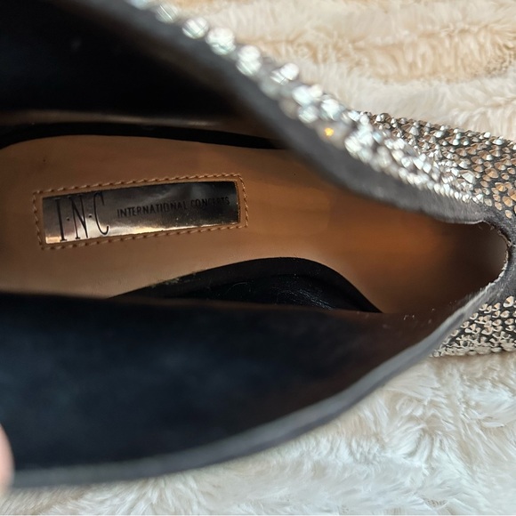 INC International Concepts Black BLING Rhinestone Booties Women’s Size 7 - Picture 7 of 12